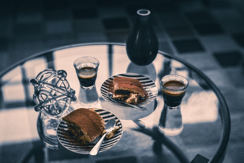 Tiramisu dessert with mascarpone and espresso