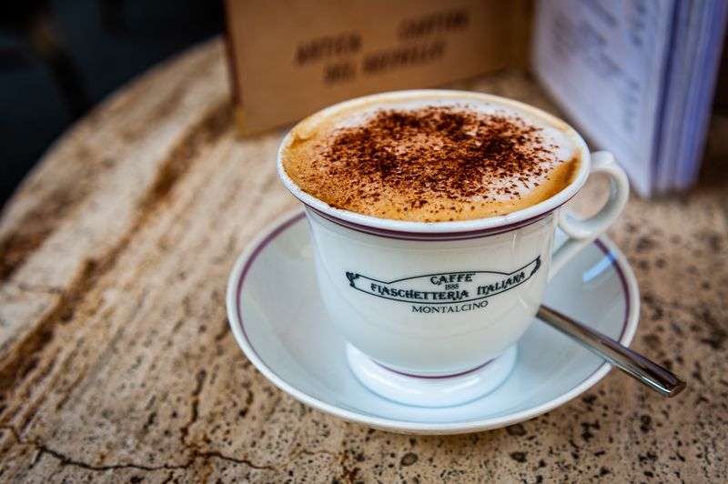 Italian espresso coffee and cappuccino